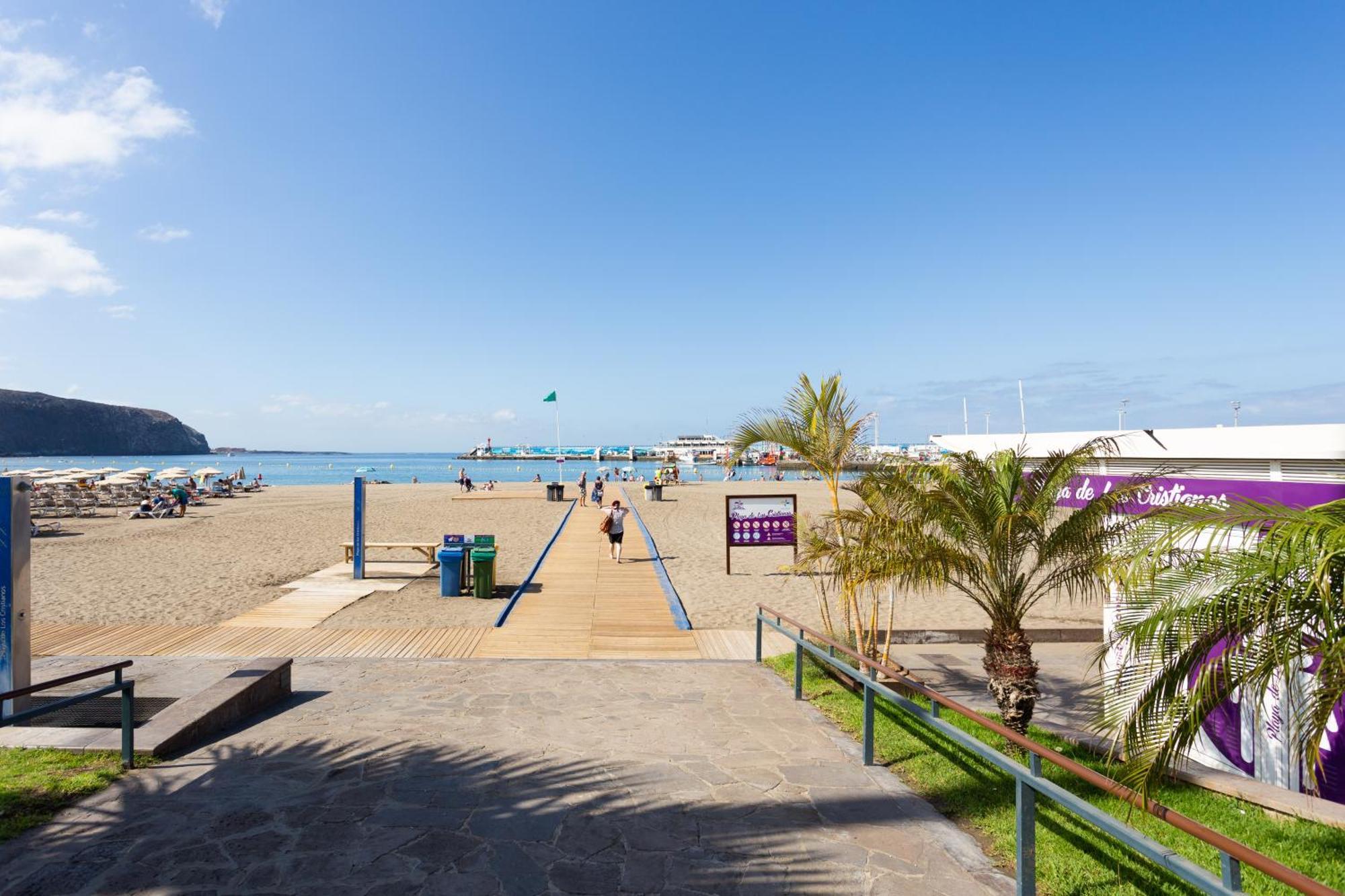 Classbnb - Seafront Studio With Beach View In The Center Of Los Cristianos Leilighet Los Cristianos  Eksteriør bilde